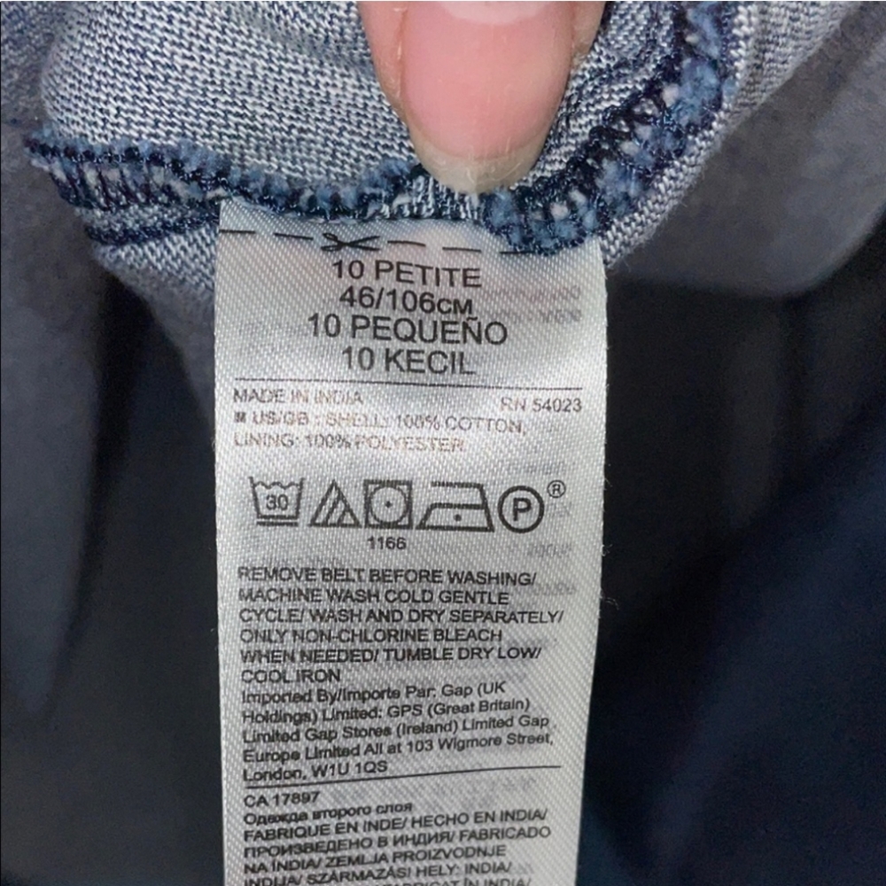 Elegant Blue Denim Banana Republic A-Line Midi Dress w/Pockets 10P - Picture 5 of 6
